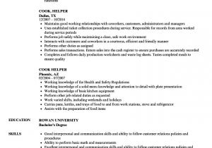 Kitchen Helper Sample Resume Cook Helper Resume Samples Velvet Jobs