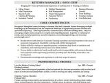 Kitchen Supervisor Resume Sample Chef Resume Free Excel Templates