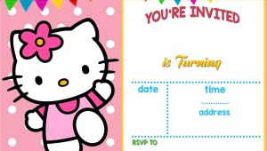 Kitty Party Invitation Card Background 35 Hello Kitty Birthday Invitation Template Hello Kitty