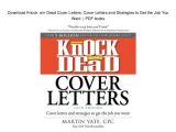 Knock Em Dead Cover Letters Pdf Download Knock Em Dead Cover Letters Cover Letters and