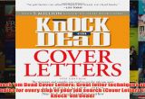 Knock Em Dead Cover Letters Pdf Download Pdf Knock Em Dead Cover Letters Great Letter