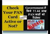 Know Your Pan Card Name Check Your Pan is Active or Not Govt Rejected 11 44 Lakh Pan Cards