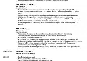 Kyc Resume Samples Kyc associate Resume Samples Velvet Jobs