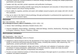Lab Technician Resume format Word Resume for Research Lab Technician Entry Level