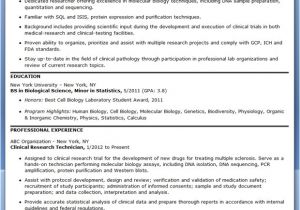 Lab Technician Resume Sample Resume for Research Lab Technician Entry Level Resume