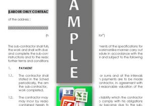 Labour Only Contract Template Contractual forms Construction Templates