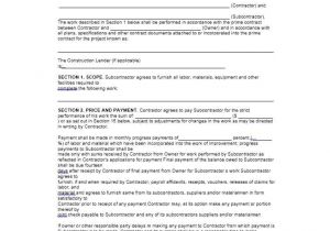 Labour Only Contract Template Need A Subcontractor Agreement 39 Free Templates Here