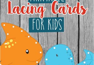Lacing Card Templates Printable Lacing Cards for Kids