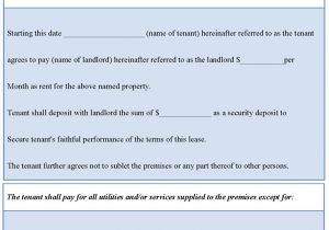 Landlord Contracts Templates Landlord Tenant Agreement form Sample forms