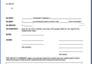 Landlord Tenant Contract Template Uk Printable Sample Rental Agreement Doc form Real Estate