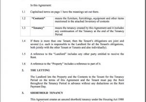 Landlord Tenant Contract Template Uk Rental Agreement Doc Real Estate forms