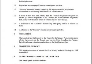 Landlord Tenant Contract Template Uk Tenant Agreement Gtld World Congress
