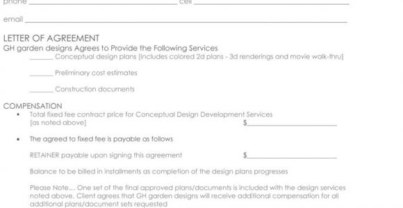 Landscape Installation Contract Template Graden Designer Contract Example