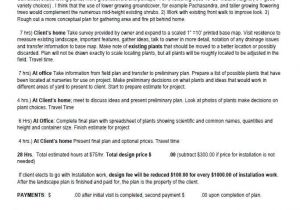 Landscape Installation Contract Template Travel Proposal format tourismstyle Co