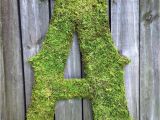 Large Moss Covered Letters Large Moss Covered Letter A Rustic Wedding by Vintageshore
