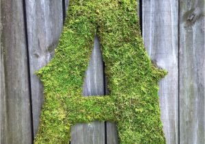 Large Moss Covered Letters Large Moss Covered Letter A Rustic Wedding by Vintageshore