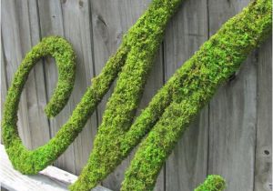 Large Moss Covered Letters Large Moss Covered Letter M Rustic Wedding Sign by