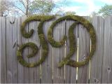 Large Moss Covered Letters Moss Covered Letter 24 Rustic Wedding Monogram by Vintageshore
