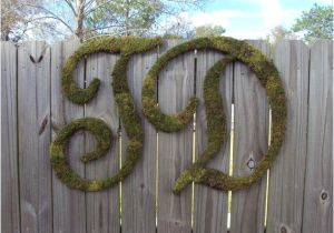 Large Moss Covered Letters Moss Covered Letter 24 Rustic Wedding Monogram by Vintageshore