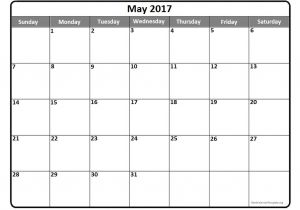 Large Print Calendar Template May 2017 Calendar 51 Calendar Templates Of 2017 Calendars