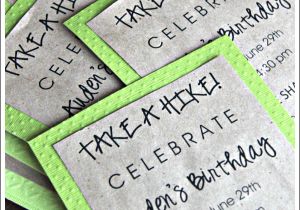 Last Birthday before Marriage Card Take A Hike Party Invitation Kraft Party In the Park