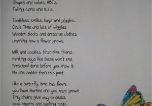 Last Day Of Work Thank You Card Preschool Poem for End Of Year I Don T Think I Could Read