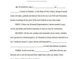 Last Will and Testament Free Template Maryland Blank Last Will and Testament Template Templates