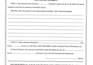 Last Will and Testament Template Ontario Free Printable Last Will and Testament forms Australia