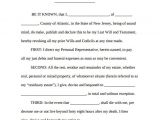 Last Wills and Testaments Free Templates 8 Sample Last Will and Testament forms Sample Templates