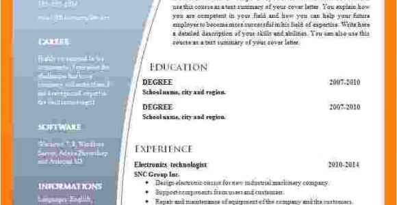 Latest Resume format Download In Ms Word 2007 9 Cv format Ms Word 2007 theorynpractice