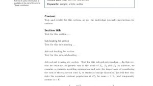 Latex Template for Springer Journals Latex Templates for Biomed Central F1000research Plos