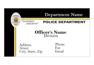 Law Enforcement Business Card Templates Free Police Business Card Zazzle