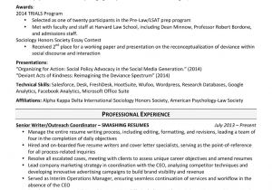 Law Student Resume Objective A Law School Resume that Made the Cut top Law Schools