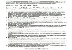 Lawn Service Contract Template 10 Lawn Service Contract Templates Free Sample Example