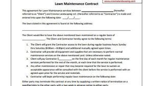 Lawn Service Contract Template 9 Lawn Service Contract Templates Free Word Pdf