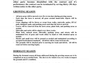 Lawn Service Contract Template Lawn Maintenance Contract Images Lawn Maintenance