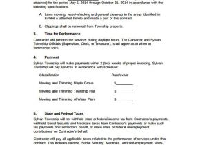 Lawn Service Contract Template Lawn Service Contract Template 11 Download Documents In