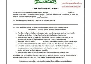 Lawn Service Proposal Template Free 9 Lawn Service Contract Templates Free Word Pdf