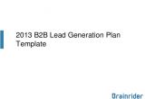 Lead Generation Plan Template Upload Login Signup