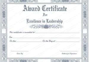 Leadership Certificate Templates Word Award Certificate for Leader Of the Month Fr
