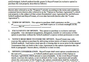 Lease Option Contract Template Sample Purchase Agreement Contract 9 Examples In Word