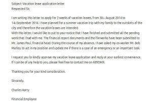 Leave Application Email Template 4 Leave Application Email Examples Samples Pdf Doc