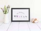 Lee S Flower and Card Shop Inc Family Tree Style A4 Print Hearts Pets Feather
