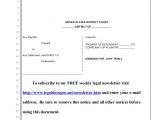 Legal Answer Template Sample Answer to Complaint In United States District Court