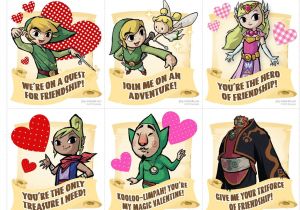 Legend Of Zelda Happy Birthday Card Nintendo Launch Gaming Valentine S Cards Funny Valentines