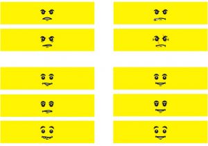 Lego Minifigure Head Template Minifigure Head Decals 130 Facial Expressions Minifig