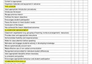 Lesson Plan Feedback Template Lesson Feedback form 1 and 2