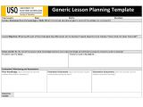 Lesson Plan Template Qld Usq Generic Lesson Planning Template Doc Teaching
