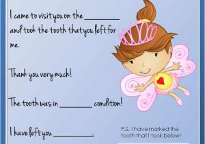Letter From the tooth Fairy Template tooth Fairy Letter Free Printable