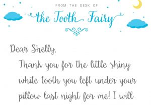 Letter From the tooth Fairy Template tooth Fairy Letter Template Baton Rouge Parents Magazine